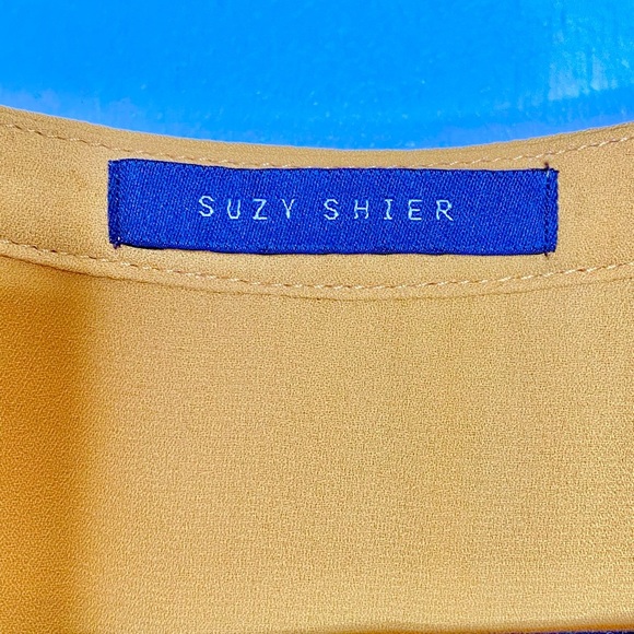 Suzy Shier Long Sleeve Yellow Mustard Size L Polyester Light & Classy  Pre-Loved - Picture 3 of 15